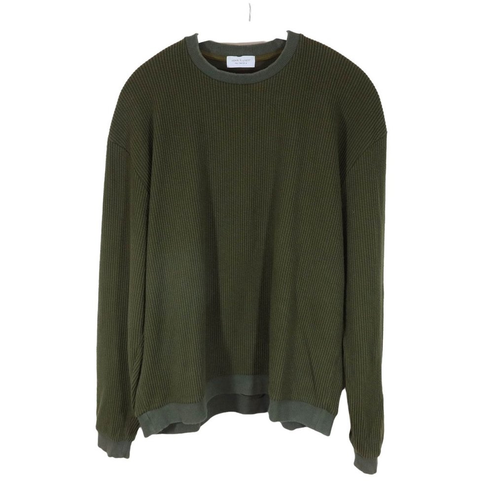 John Elliott Olive Green Long Sleeve Tee